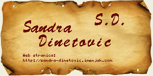 Sandra Dinetović vizit kartica